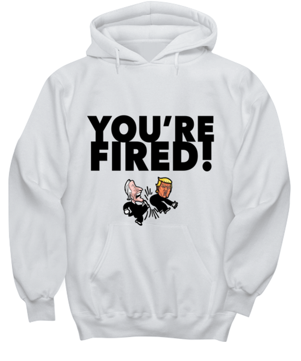 Funny Joe Biden "You're Fired Trump" Gag Hoodie White