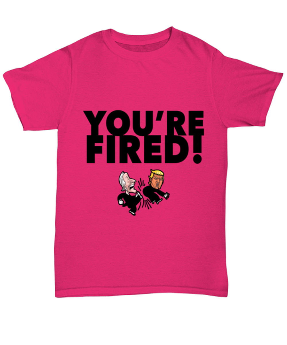 Funny Joe Biden "You're Fired Trump" Gag T-Shirt Unisex Heliconia