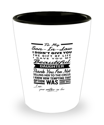 Son-In-Law From Mother-In-Law Shot Glass