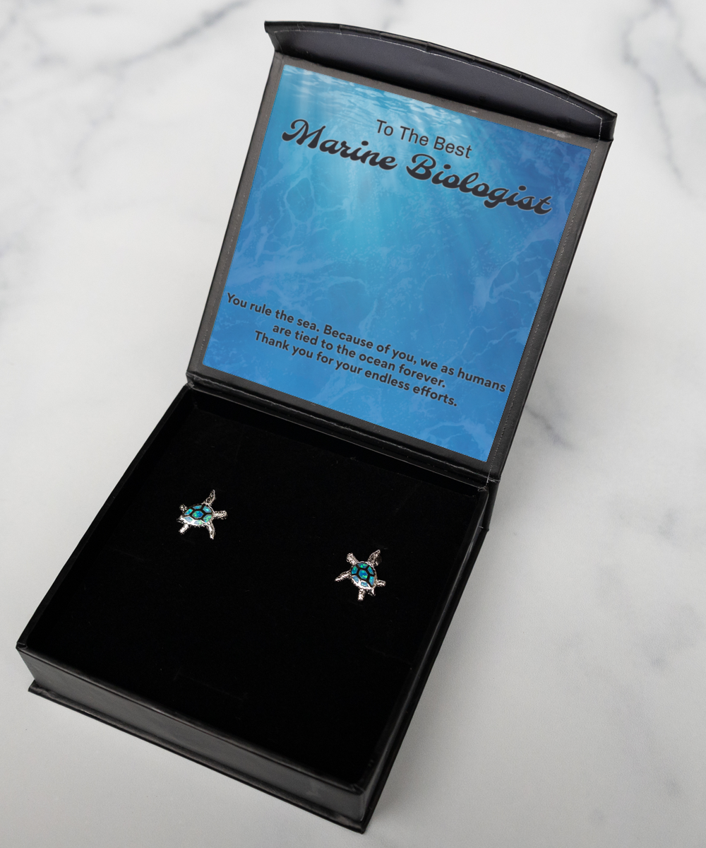 Marine Biologist Gift - Precious Jewelry Necklace and Earrings