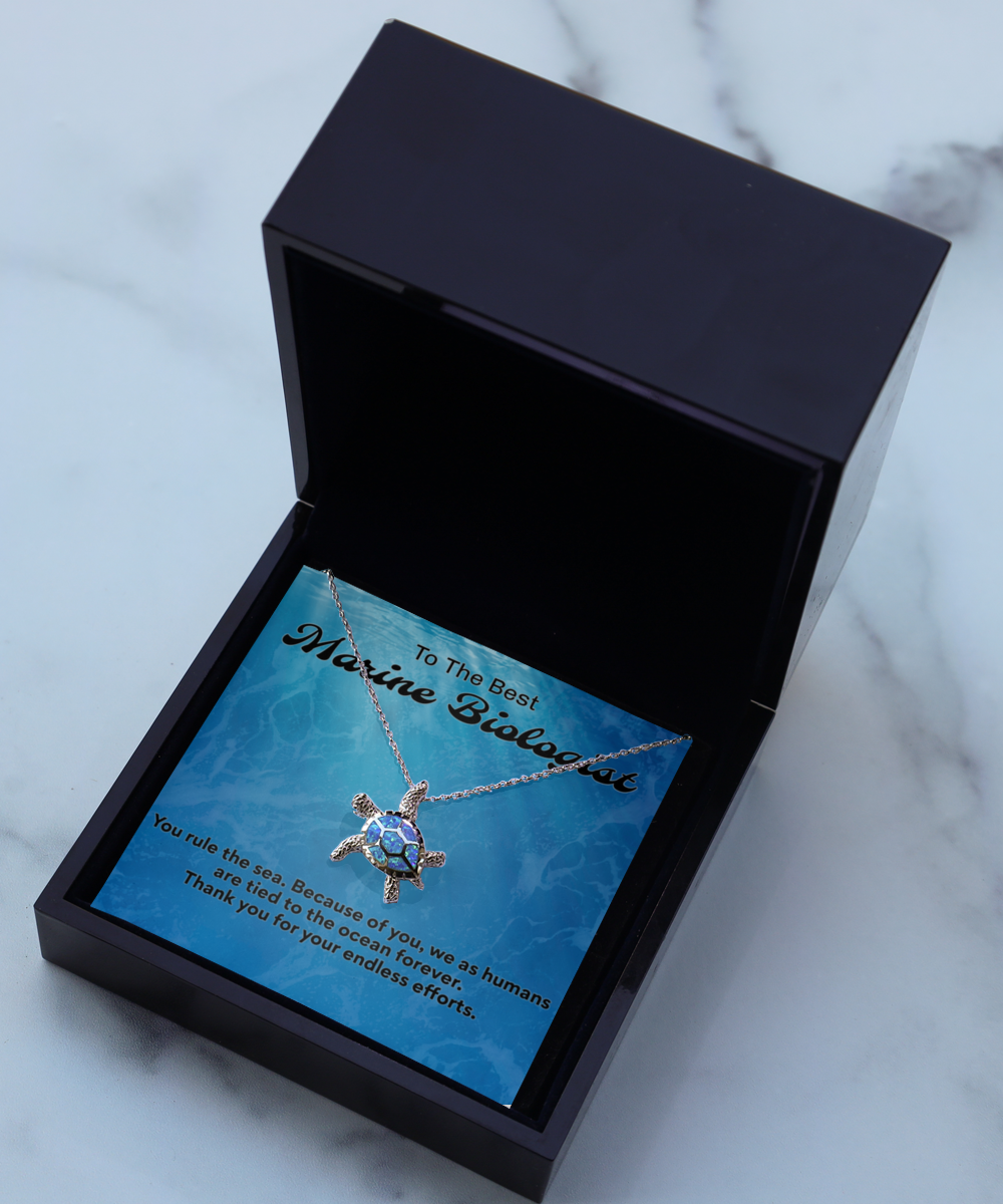 Marine Biologist Gift - Precious Jewelry Necklace and Earrings