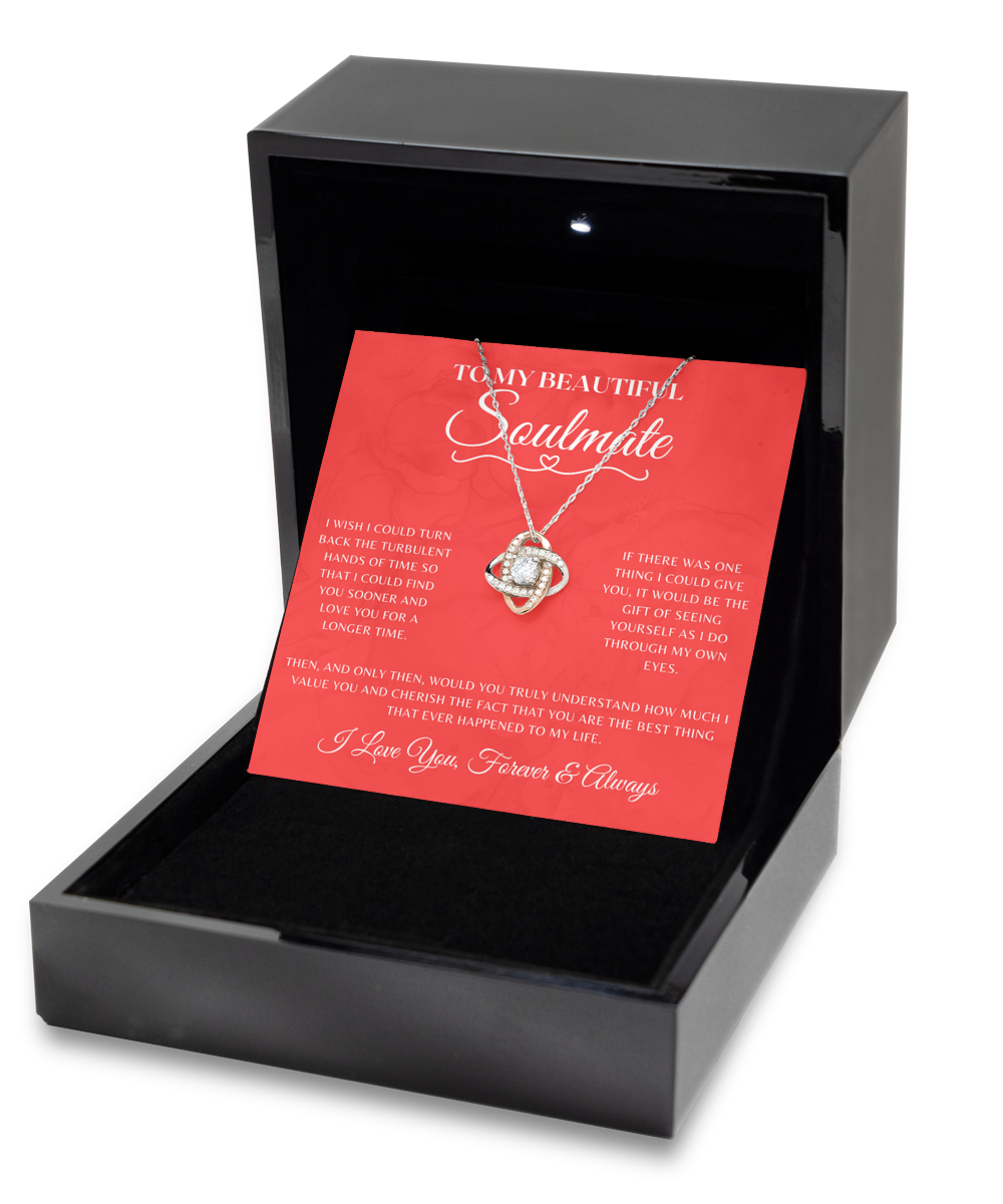 Soulmate Necklace With Message Card, Soulmate Birthday, Soulmate Anniversary, Soulmate Christmas, Rose Gold Necklace