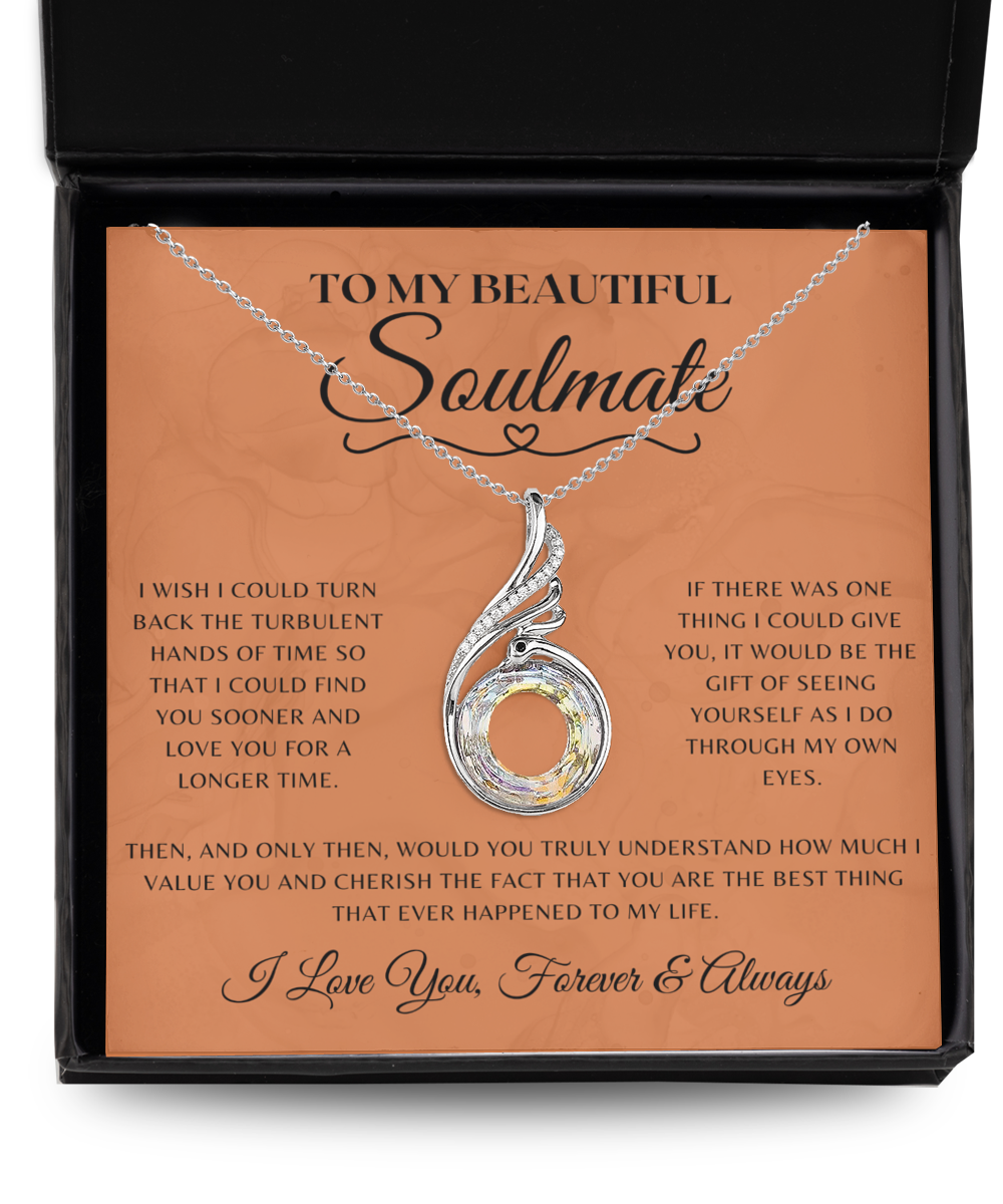 Soulmate Necklace With Message Card, Phoenix Necklace, Soulmate Birthday, Soulmate Anniversary, Soulmate Christmas, Jewelry