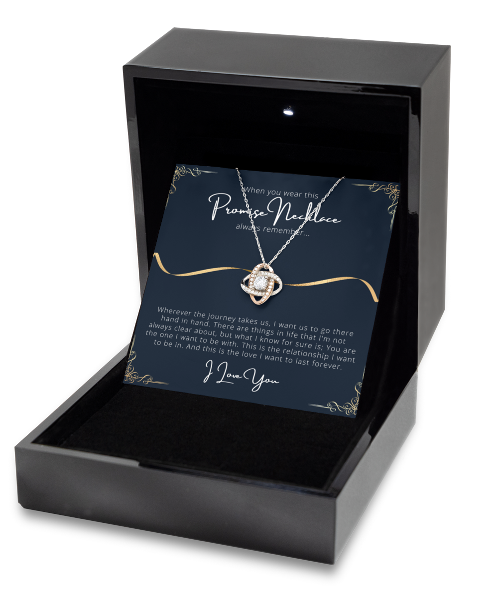 Rose Gold Soulmate Promise Necklace