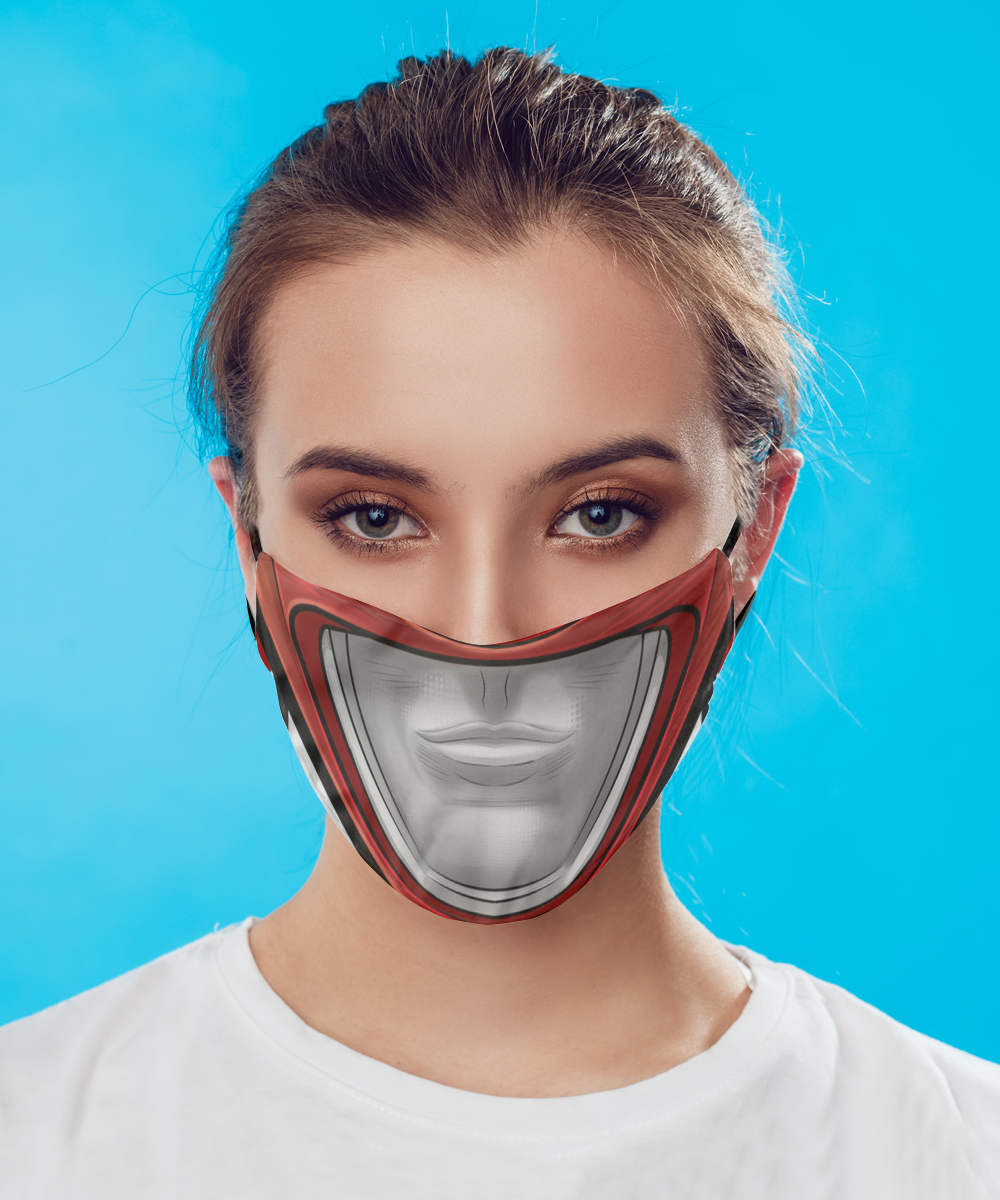Halloween Face Mask - Horror Mask - Reusable & Washable 2 Layers Germ Protection