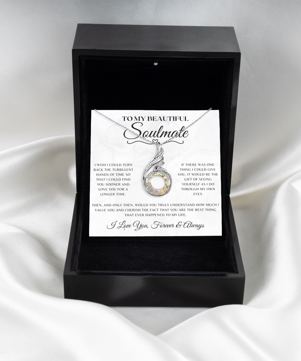 Soulmate Necklace With Message Card, Soulmate Birthday, Soulmate Anniversary, Soulmate Christmas, Phenix Necklace