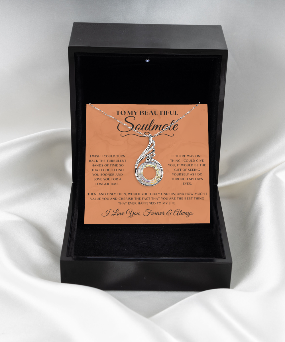 Soulmate Necklace With Message Card, Phoenix Necklace, Soulmate Birthday, Soulmate Anniversary, Soulmate Christmas, Jewelry
