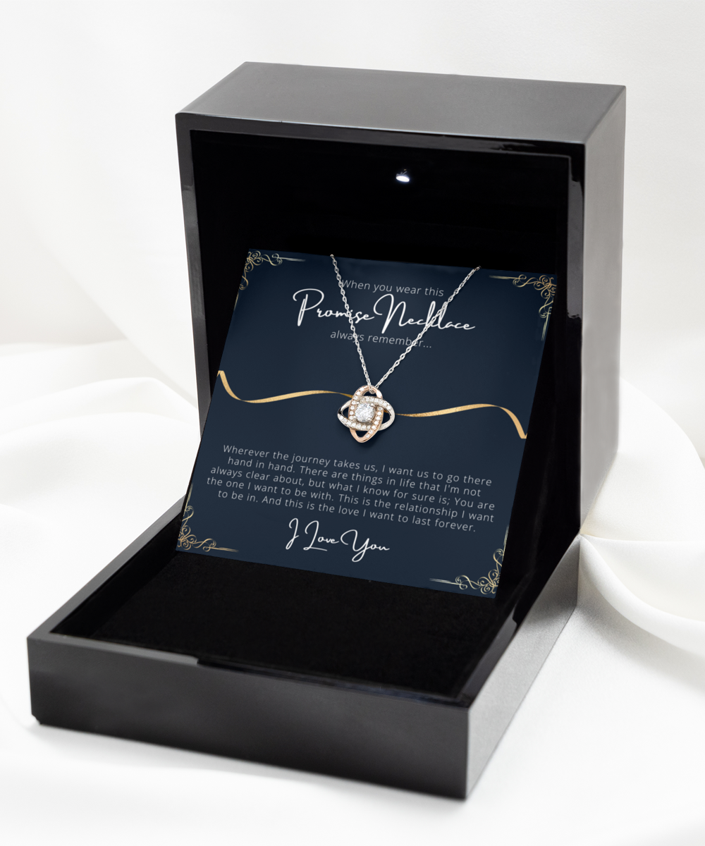 Rose Gold Soulmate Promise Necklace