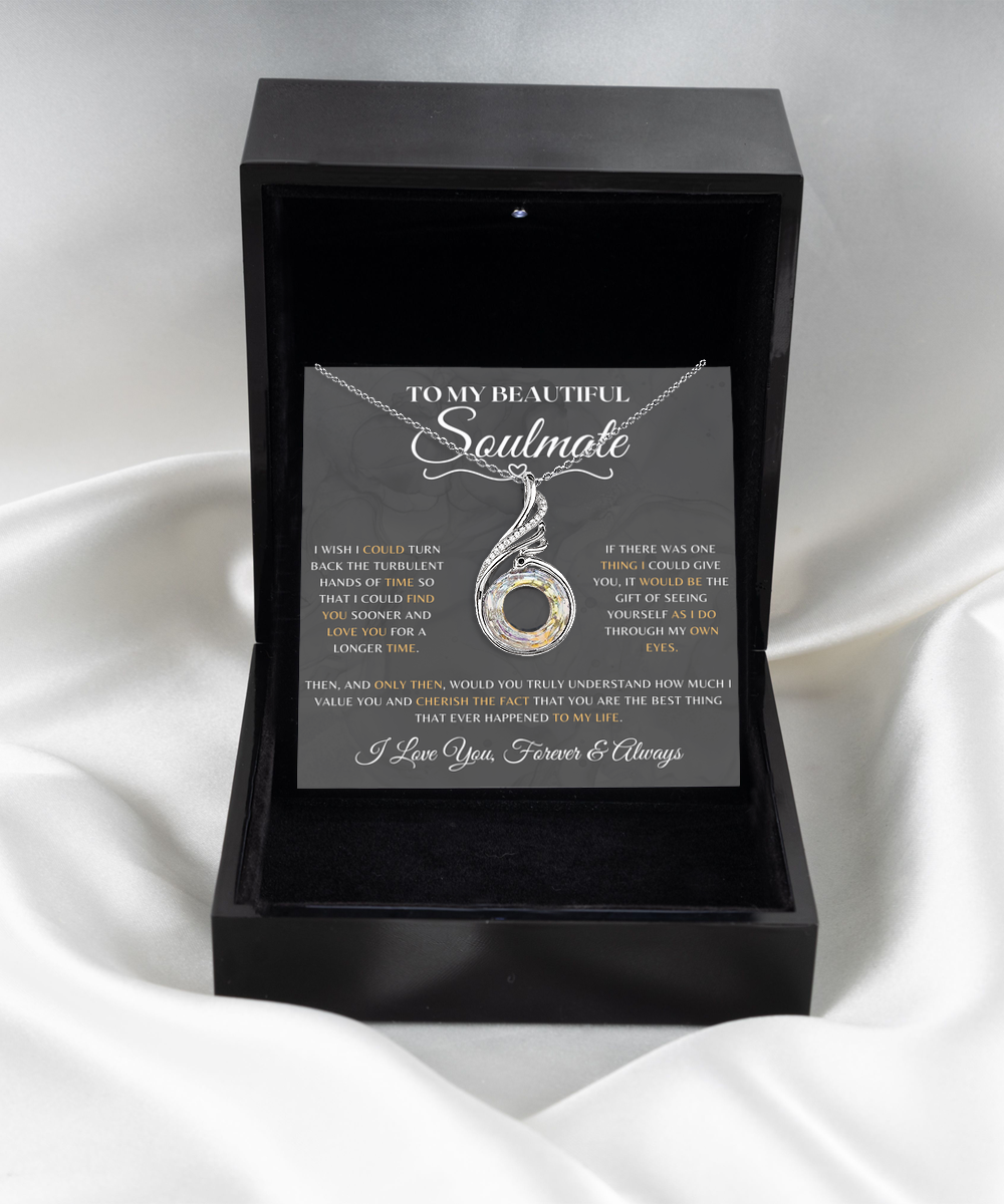 Soulmate Necklace With Message Card, Phoenix Necklace, Soulmate Birthday, Soulmate Anniversary, Soulmate Christmas, Jewelry Necklace
