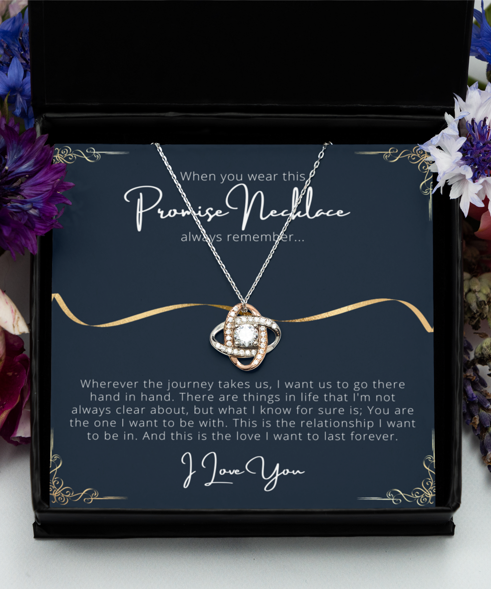 Rose Gold Soulmate Promise Necklace