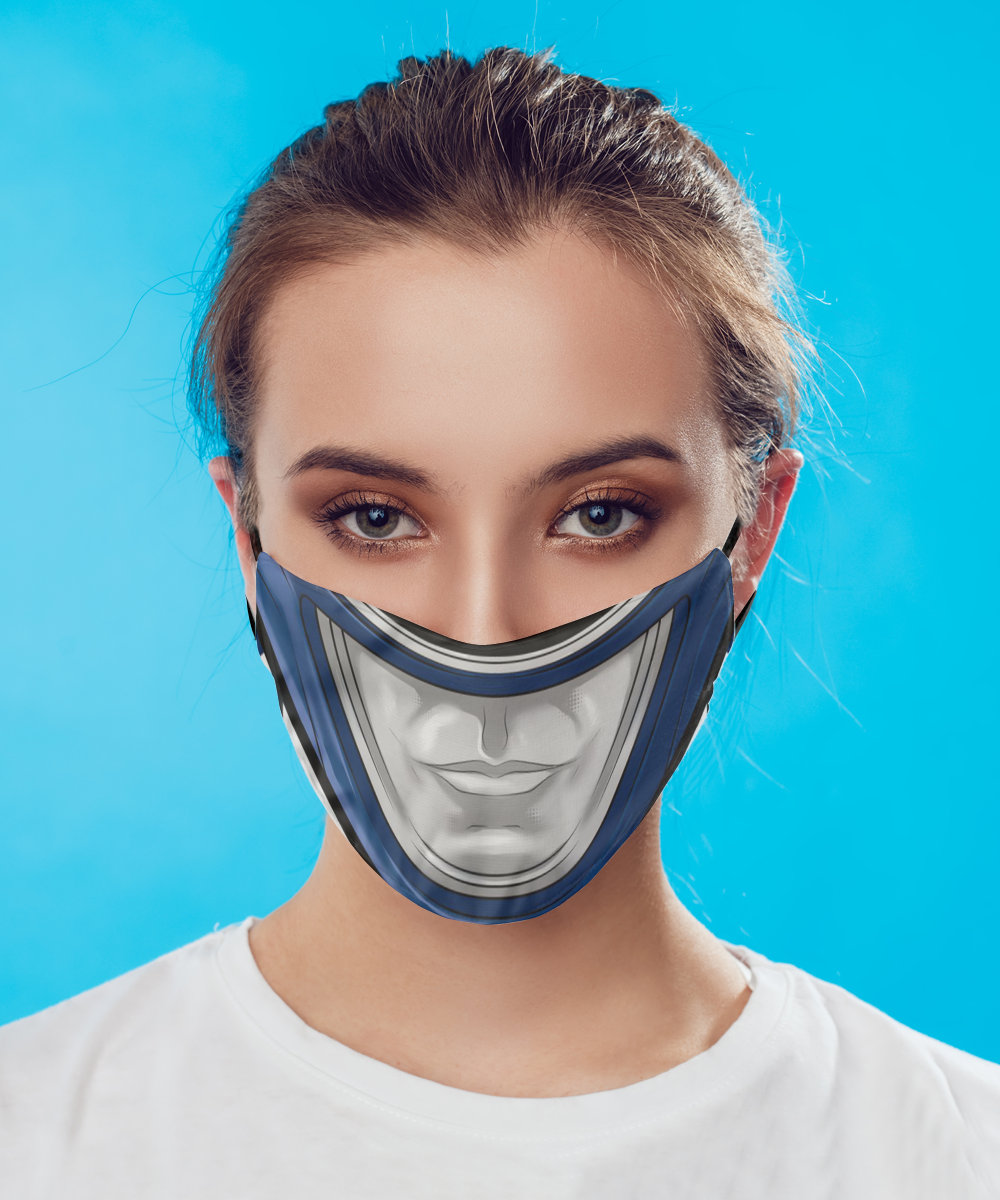 Halloween Face Mask - Horror Mask - Reusable & Washable 2 Layers Germ Protection