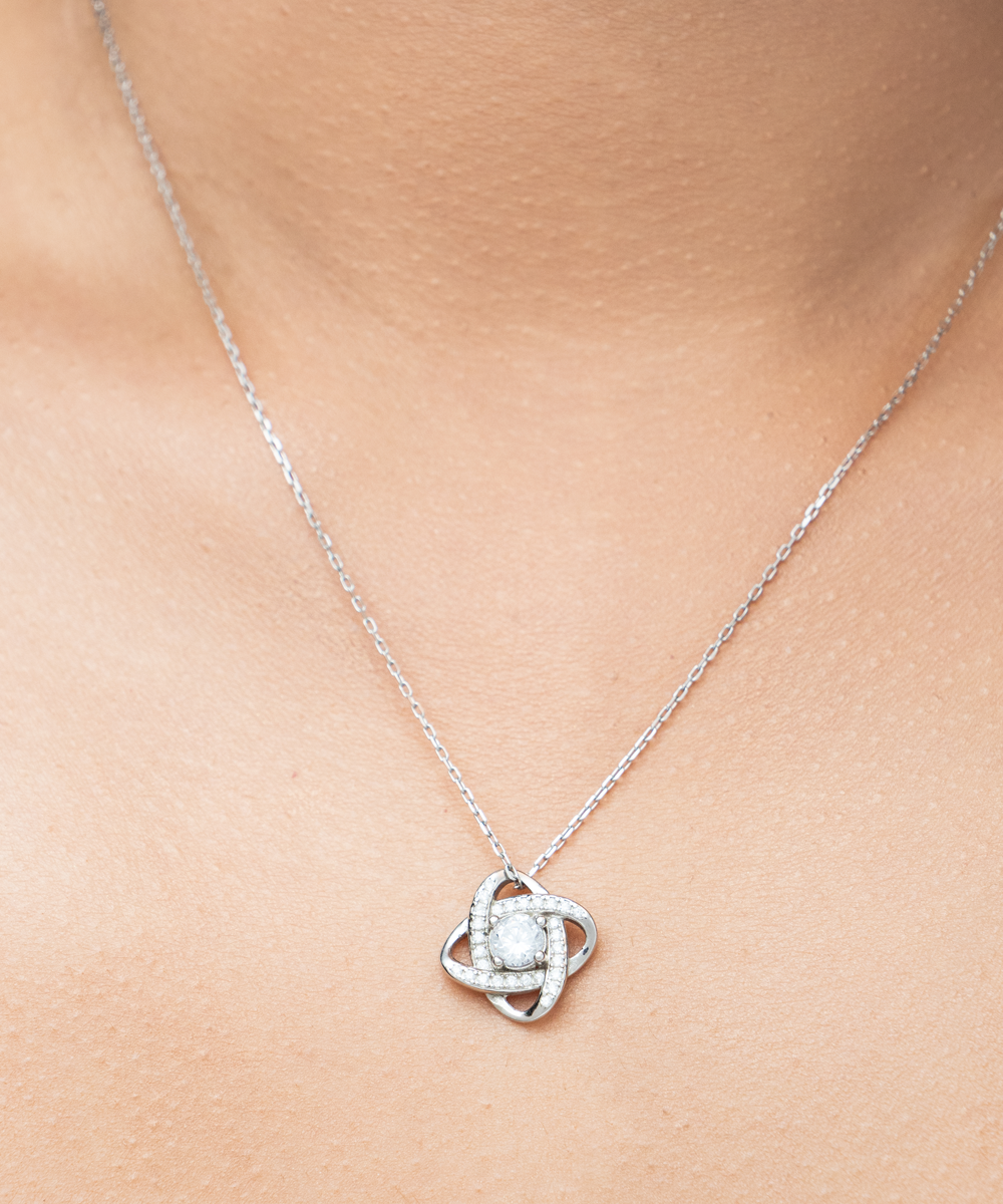 Love Knot, To My Beautiful Granddaughter Necklace, Granddaughter Gift from Grandpa, Grandma, Birthday Graduation Gift, Christmas Gift for Her