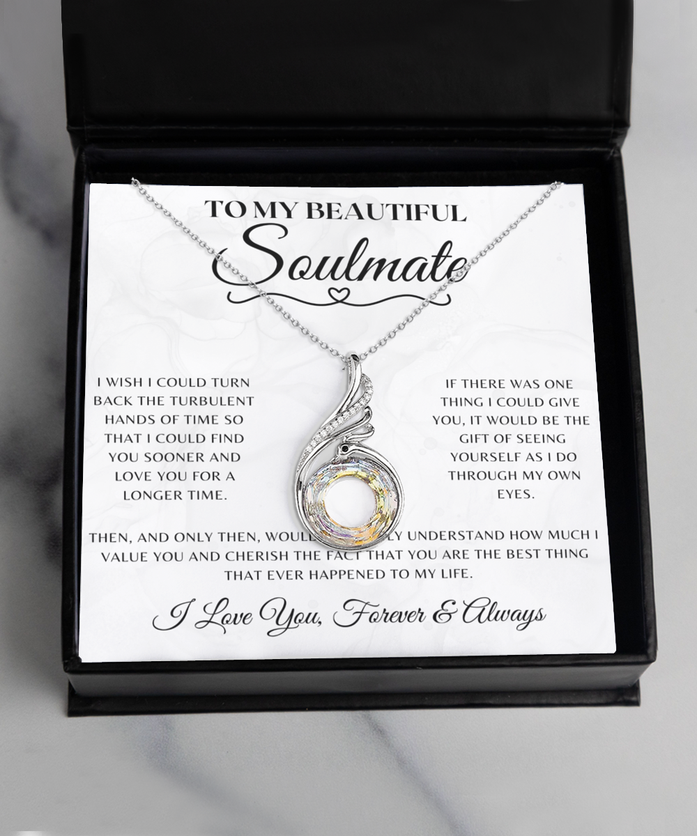 Soulmate Necklace With Message Card, Soulmate Birthday, Soulmate Anniversary, Soulmate Christmas, Phenix Necklace