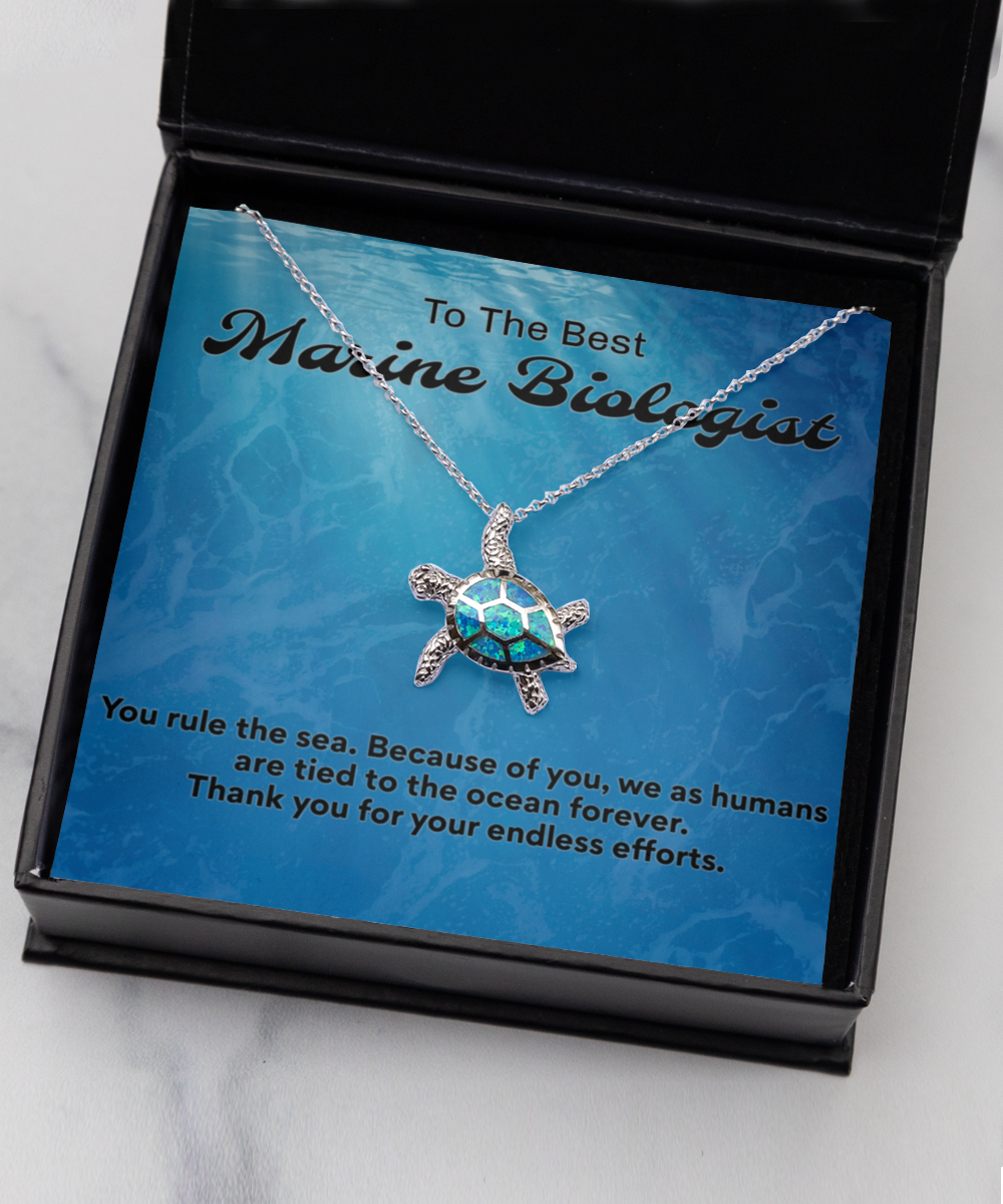 Marine Biologist Gift - Precious Jewelry Necklace and Earrings
