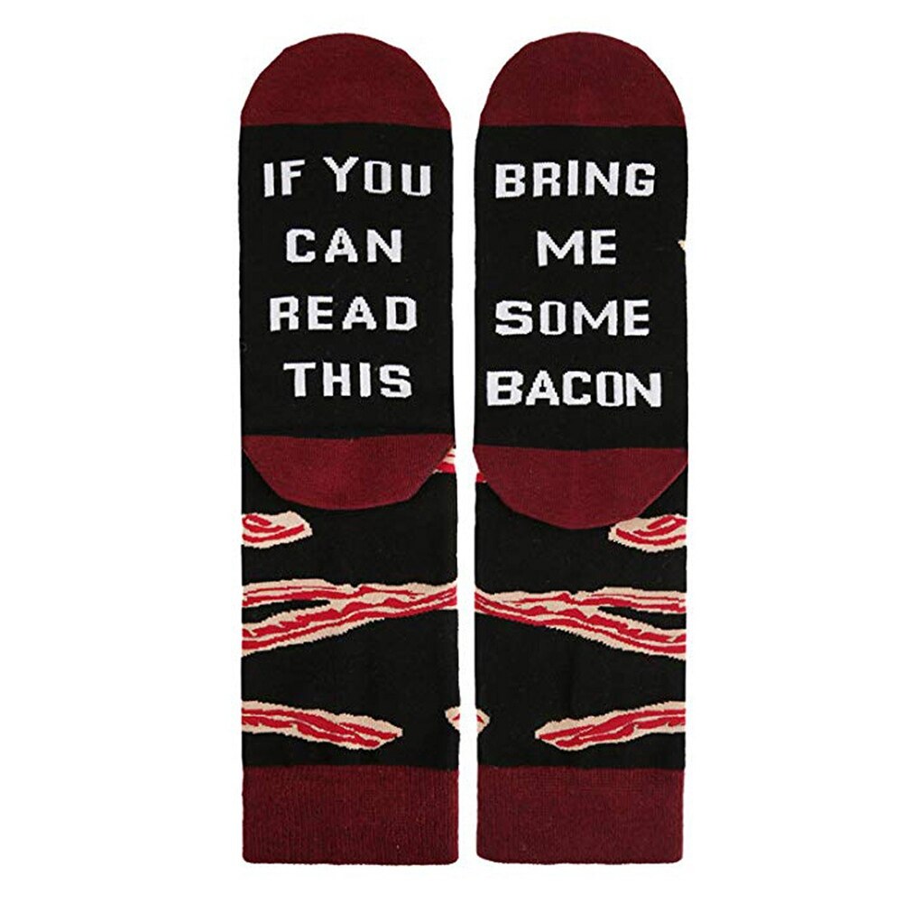 If You Can Read This Bring Me Wine / Coffee / Bacon / Beer / Tacos / Watching Hallmark - Funny Unisex Printed Socks For Men Women