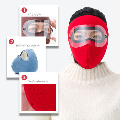 Full Face Covering | Cashmere Polar Fleece Unisex Full Facial Protection | Dust-Proof And Anti-Fog