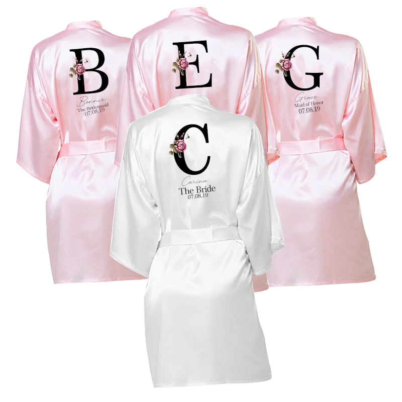 Personalized Bridesmaid Robes | Custom Birthday Robes | Perfect Satin Bridal Party Favor | Bridesmaid Gifts