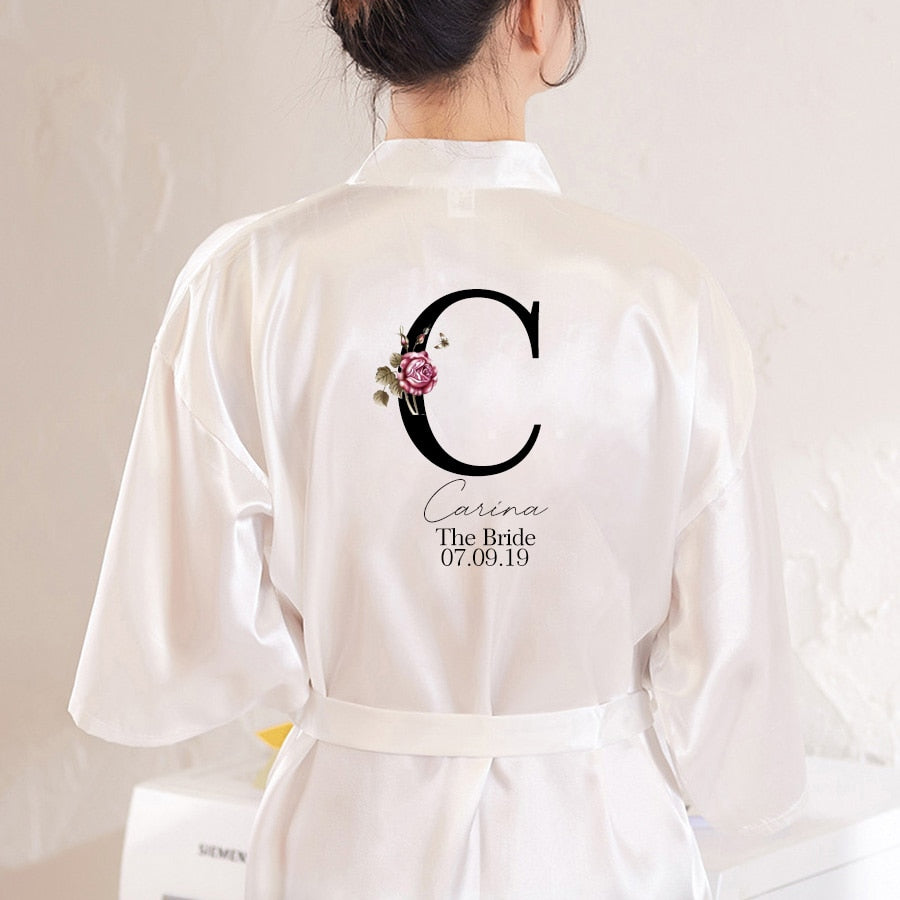 Personalized Bridesmaid Robes | Custom Birthday Robes | Perfect Satin Bridal Party Favor | Bridesmaid Gifts