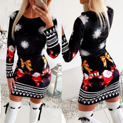 Women's Holiday Festive Mini Dress