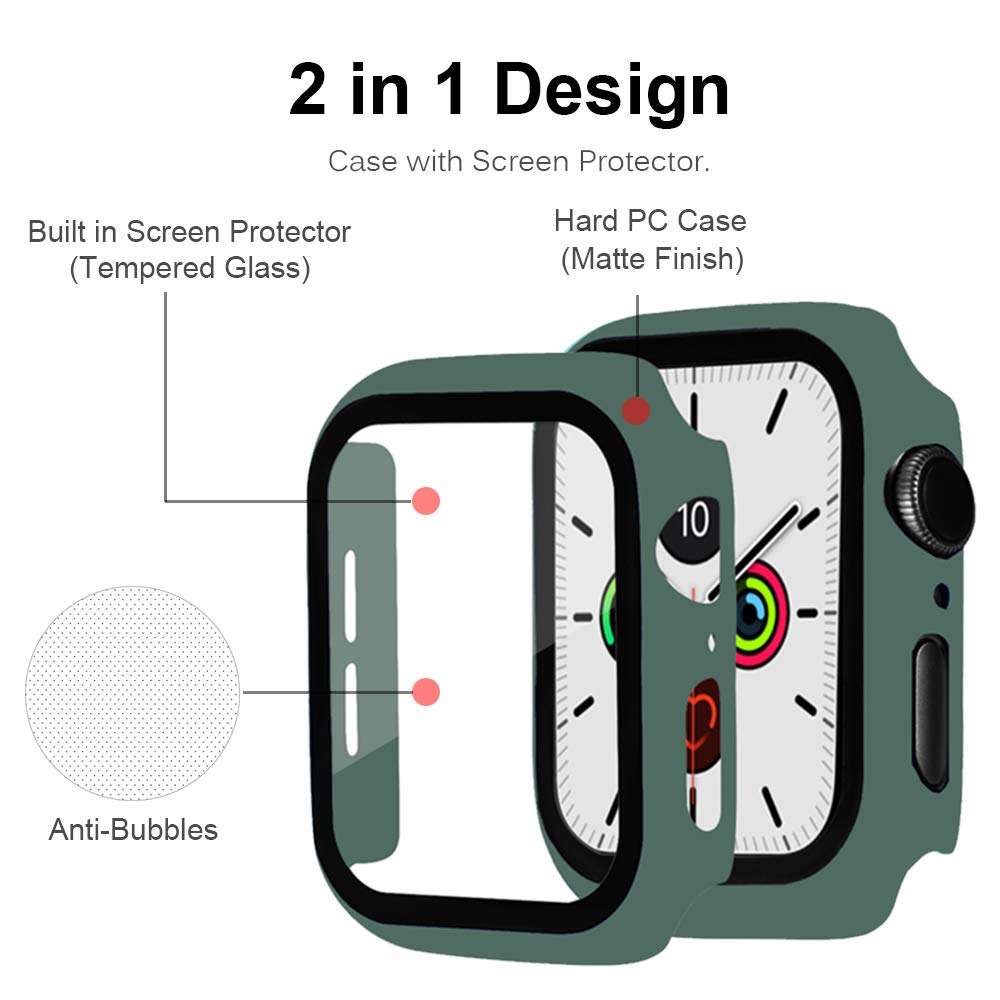 iWatch Face Covers For Women And Men | 38mm, 40mm, 42mm, 44mm Apple Watch Case And Screen Protector | Series 1, 2, 3, 4, 5, 6 SE