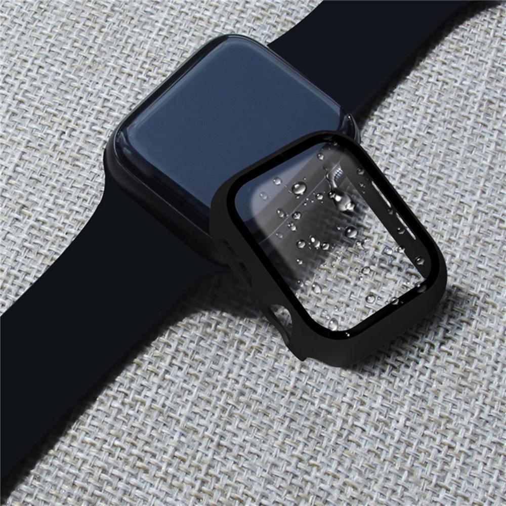 Glass+Cover For Apple Watch case 44mm 40mm 42mm 38mm iWatch case Accessorie bumper+Screen Protector Apple watch serie 3 4 5 6 SE