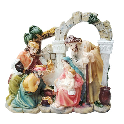 Nativity Sets For Christmas Indoor - Colorful Resin Christian Nativity Set