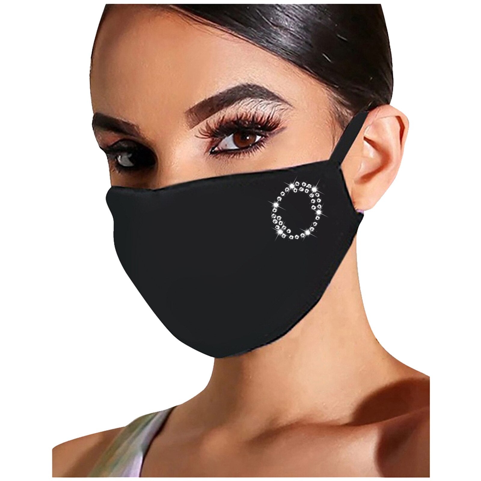 New Letter A-Z Face Masks women Dust Windproof Mask Drill Ice Cotton Mouth Masks Masque  masque lavable Halloween cosplay