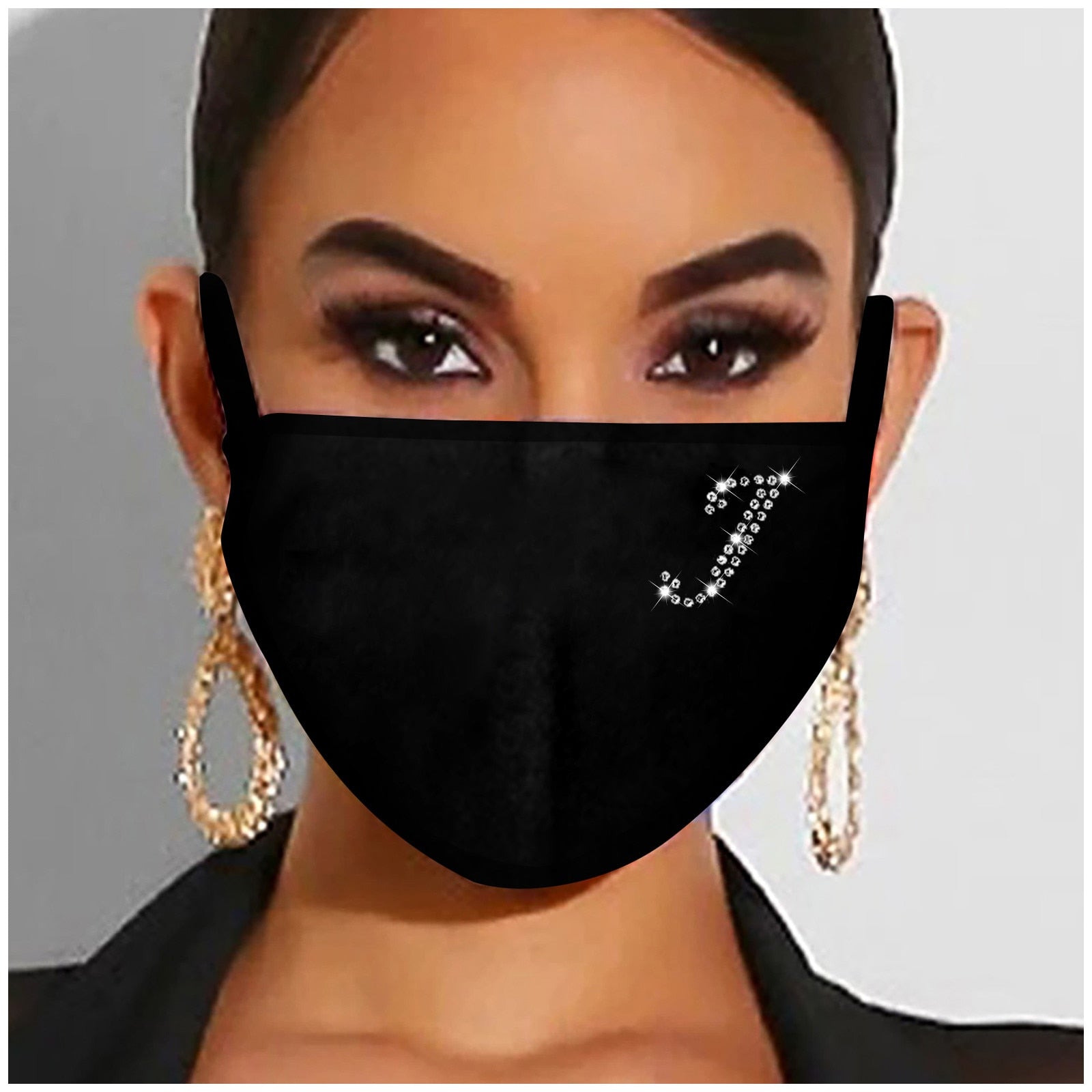 New Letter A-Z Face Masks women Dust Windproof Mask Drill Ice Cotton Mouth Masks Masque  masque lavable Halloween cosplay
