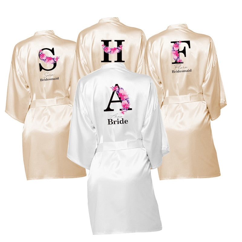 Personalized Bridesmaid Robes | Custom Birthday Robes | Perfect Satin Bridal Party Favor | Bridesmaid Gifts