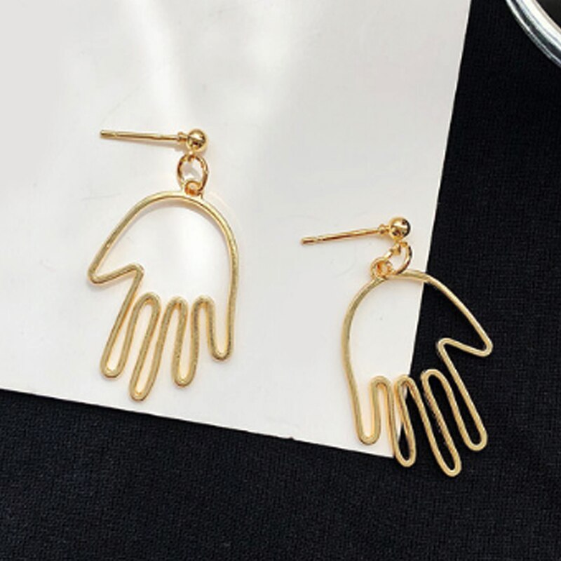 Profile Punk Human face Earrings Retro Alloy Metal Fashion Abstract Hollow Out Dangle Earrings 2020 New Hot Jewelry
