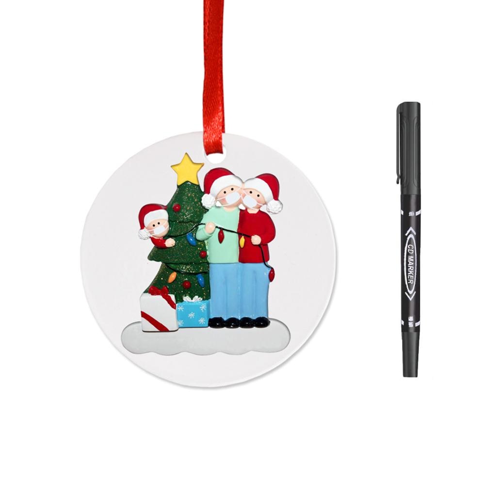 Survivor Personalized Survived Family Ornament 2020 Christmas Holiday Decorations Christmas Tree Pendant Ornaments