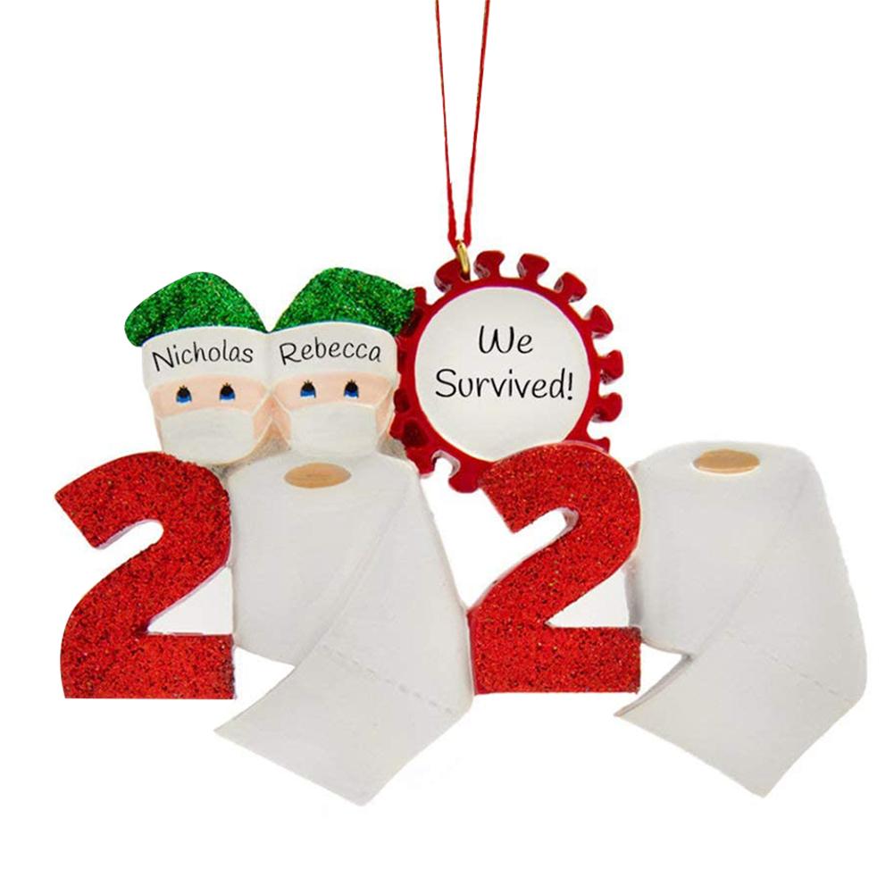 Survivor Personalized Survived Family Ornament 2020 Christmas Holiday Decorations Christmas Tree Pendant Ornaments