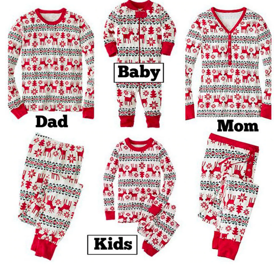 Matching Family Christmas Pajamas | Holiday Matching Pajamas Sleepwear Set For Adults, Kids, Baby