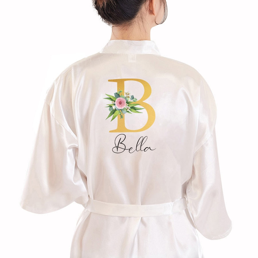 Personalized Bridesmaid Robes | Custom Monogram | Perfect Satin Bridal Party Favor | Birthday And Bridesmaid Gifts