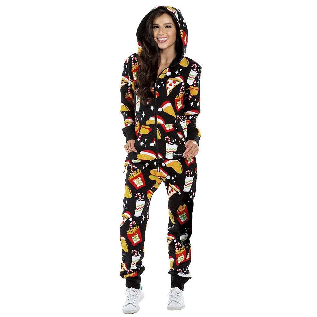 Hooded Holiday Pajamas Onesie