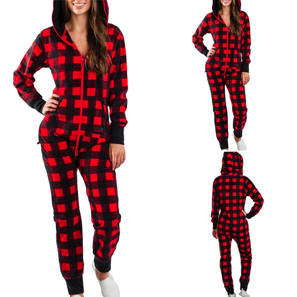 Hooded Holiday Pajamas Onesie