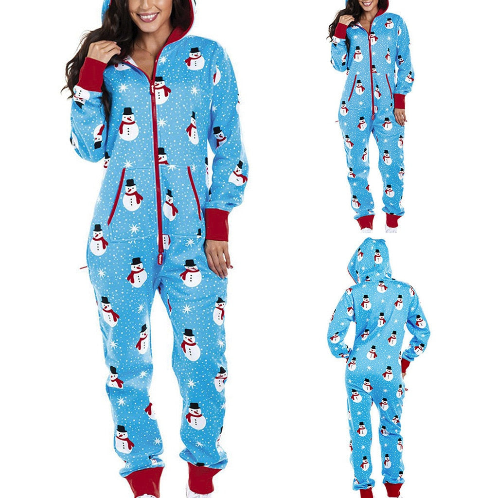 Hooded Holiday Pajamas Onesie