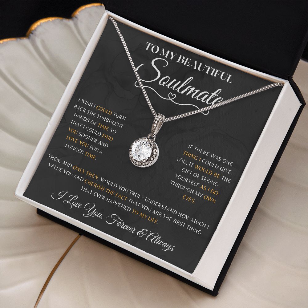 Soulmate Necklace Gift With Message Card, Soulmate Birthday, Soulmate Anniversary Gift, Soulmate Christmas Gift, Eternal Hope Necklace
