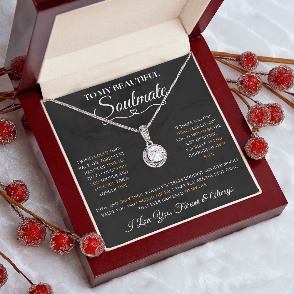 Soulmate Necklace Gift With Message Card, Soulmate Birthday, Soulmate Anniversary Gift, Soulmate Christmas Gift, Eternal Hope Necklace