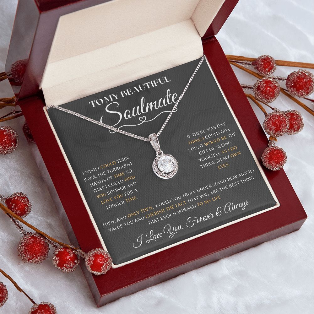 Soulmate Necklace Gift With Message Card, Soulmate Birthday, Soulmate Anniversary Gift, Soulmate Christmas Gift, Eternal Hope Necklace