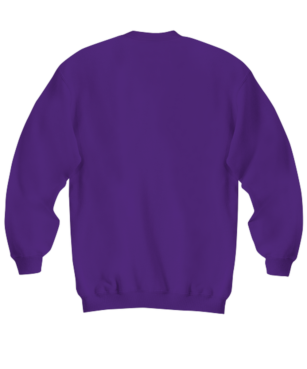 Funny Christmas Sweatshirt Purple - Oh The Virus Outside Is Frightful But This Wine is So Delightful Holiday Song Pun
