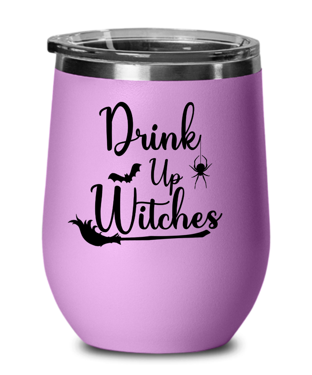 Drink Up Witches Wine Glasses - Halloween Drink Up Witches Party Favor Wine Glass
