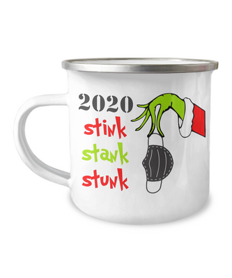 Grinch Mug - Christmas Camper Mug - Funny Grinch 2020 Coffee Travel Mug