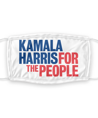Kamala Harris For The People Face Mask - Biden Harris 2020 Presidential Election Face Cover - Reusable, Washable W/ Filter - 7 Layer Mask