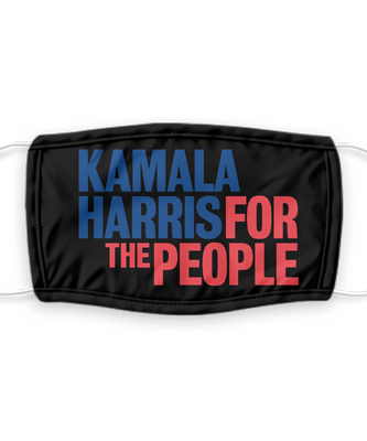 Kamala harris for the people face mask - biden harris 2020 presidential election face cover - reusable, washable w/ filter - 7 layer mask