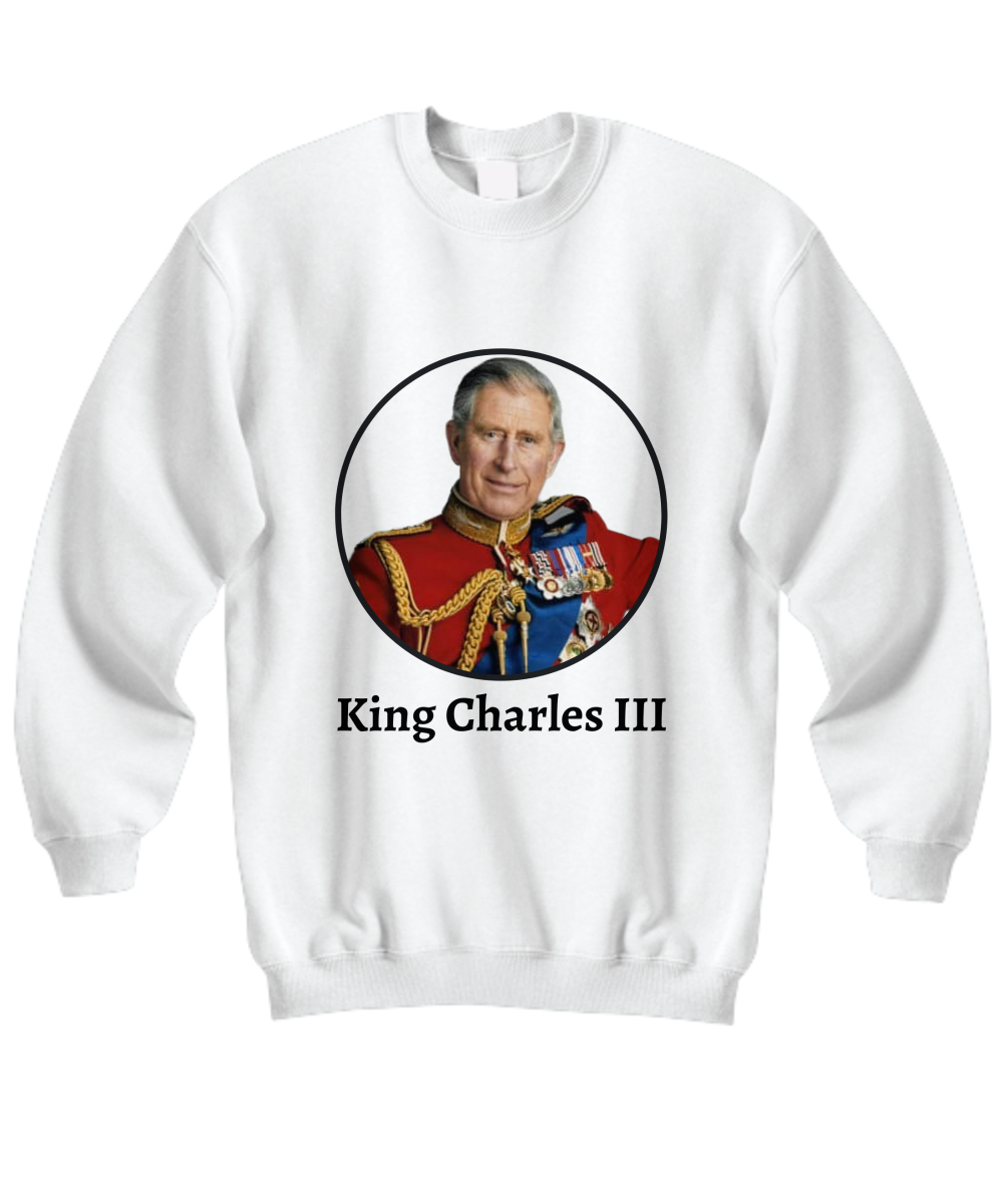 King Charles III Coronation 2022 Sweatshirt - RIP Queen Elizabeth II Commemorative Memorial Shirt - Hail King Charles III
