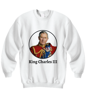 King Charles III Coronation 2022 Sweatshirt - RIP Queen Elizabeth II Commemorative Memorial Shirt - Hail King Charles III