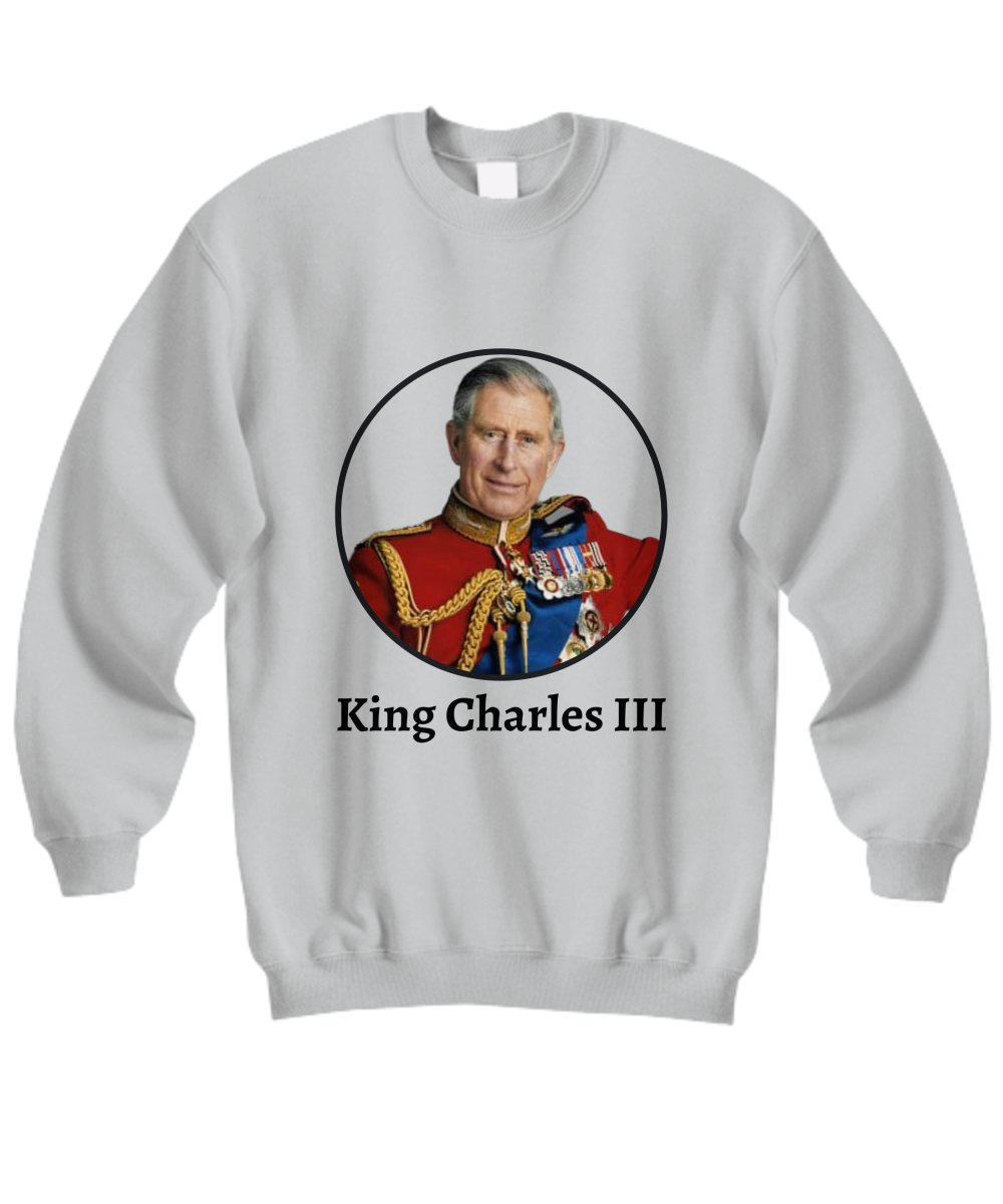 King Charles III Coronation 2022 Sweatshirt - RIP Queen Elizabeth II Commemorative Memorial Shirt - Hail King Charles III