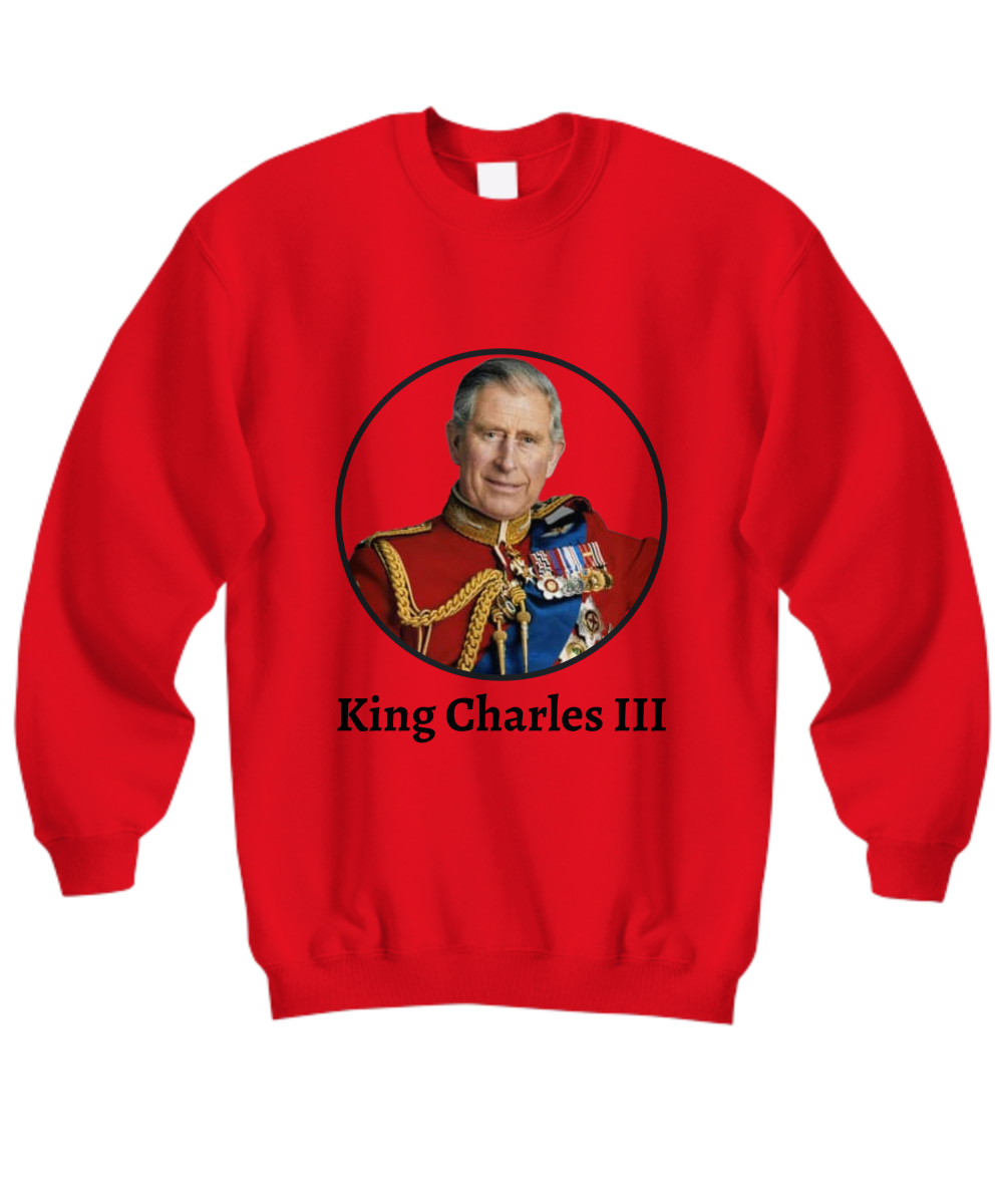 King Charles III Coronation 2022 Sweatshirt - RIP Queen Elizabeth II Commemorative Memorial Shirt - Hail King Charles III