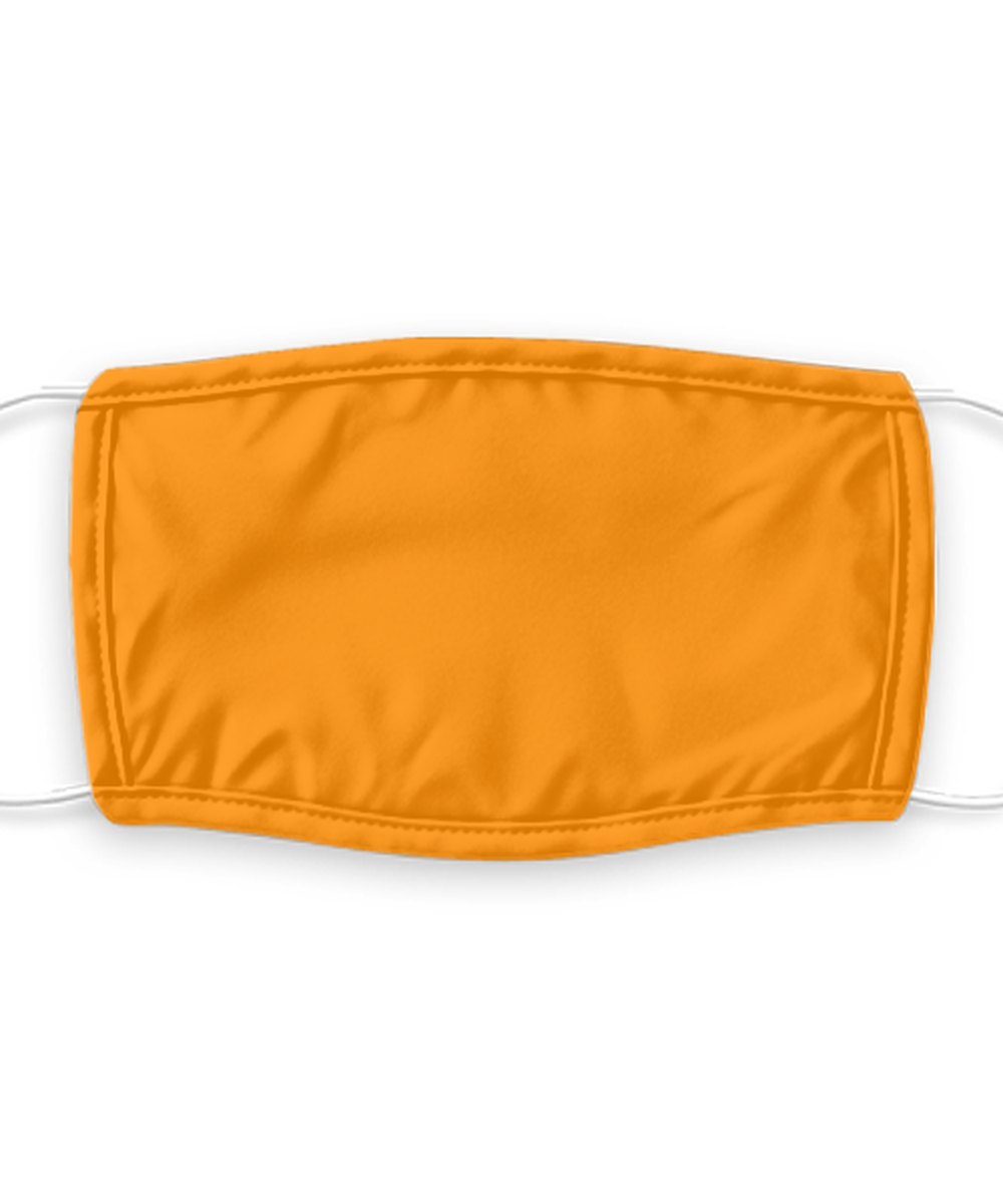Orange Face Mask, Reusable Face Mask, Washable Face Mask , 7 Layer Germ Protection, Fashion Face Covering